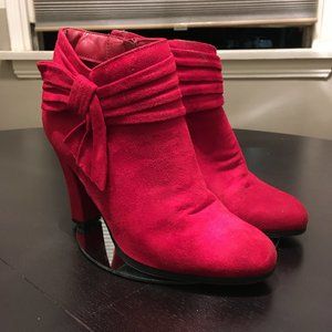 Impo Red Suede Heels 7.5